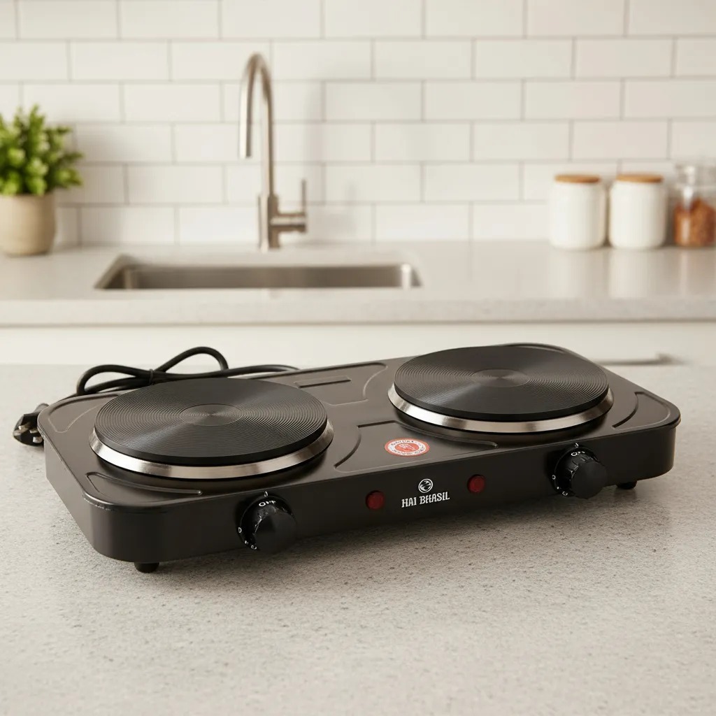 Fogao Eletrico Portatil Cooktop 2 Bocas Fogareiro 2000w 110V ou 220