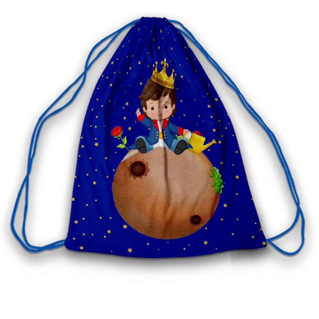 Mochilinhas sacolinha19x28cm Pequeno Príncipe Cute Baby Azul festa de aniversário (envio rápido)