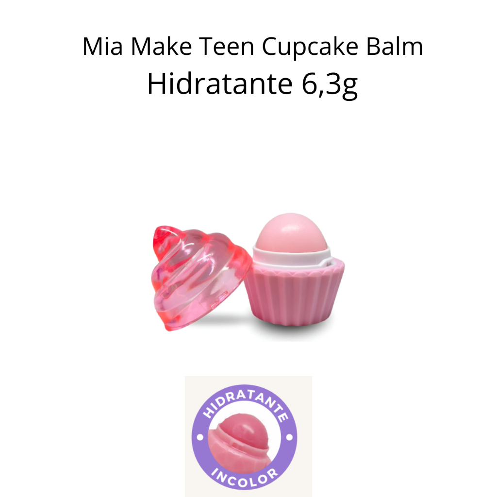 Detalhes do Cupcake Balm Hidratante 6,3g Mia Make Teen