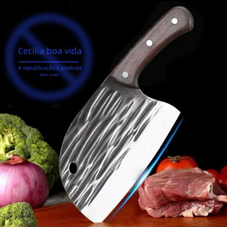 Faca Cozinha Cutelo Chef Afiada, Cortar Carne Açougueiro Praticidade Na Cozinha em Oferta na Shopee