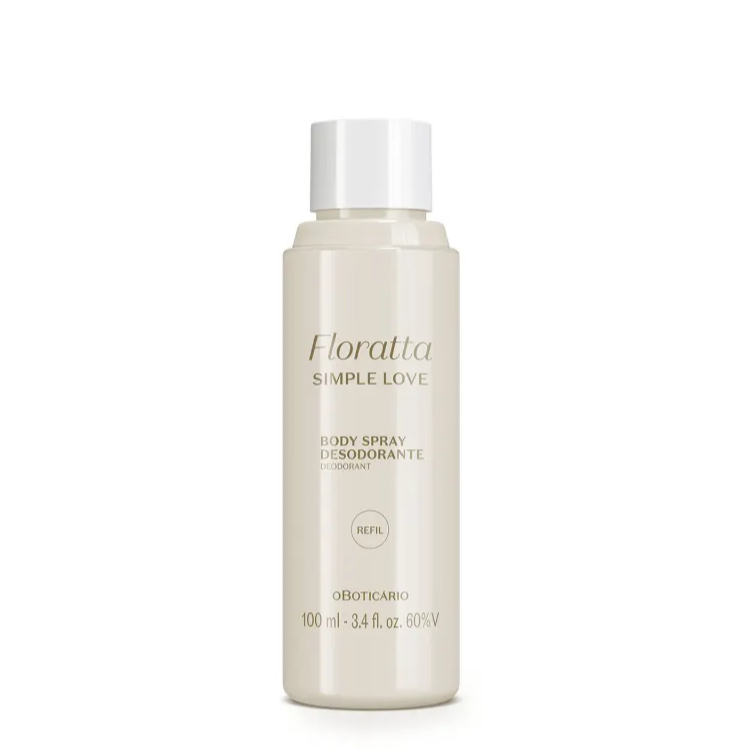 Refil Body Spray Desodorante Floratta Simple Love 100ml