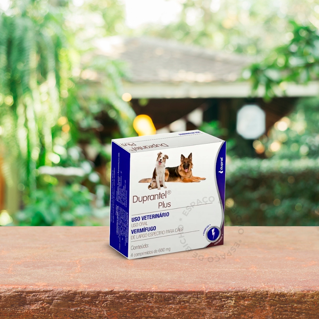 Detalhes do Duprantel Plus Vermífugo Cães 4 Comprimidos Verme Nematódeos