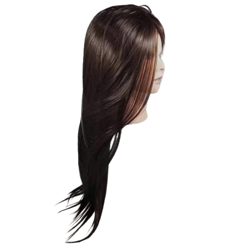 Cabeça p/ Treino Boneca Manequim Cabeleireiro Cabelo Sintético + Suporte/Organica