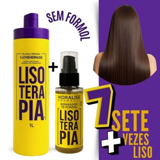 Progressiva Orgânica Sem Formol Lisoterapia -1L - Liso Extremo  + Oleo Reparador de Pontas 60ml em Oferta na Shopee