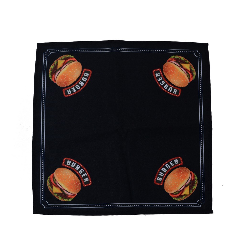 GUARDANAPO ESTAMPADO 45X45CM BURGER BLACK