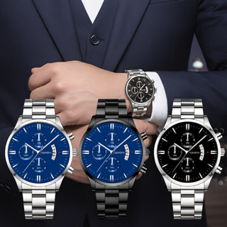2025 Relógio de Pulso Masculino Geneva Aço Inoxidável Relógios Quartzo Social Homem Relogio Luxo Casual em Oferta na Shopee