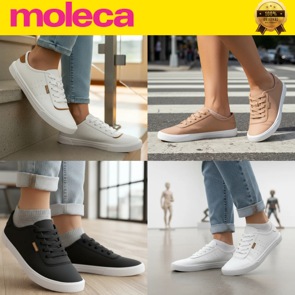 Tênis Feminino Moleca Napa Branco Macio Casual Original Confortável Dia A Dia em Oferta na Shopee