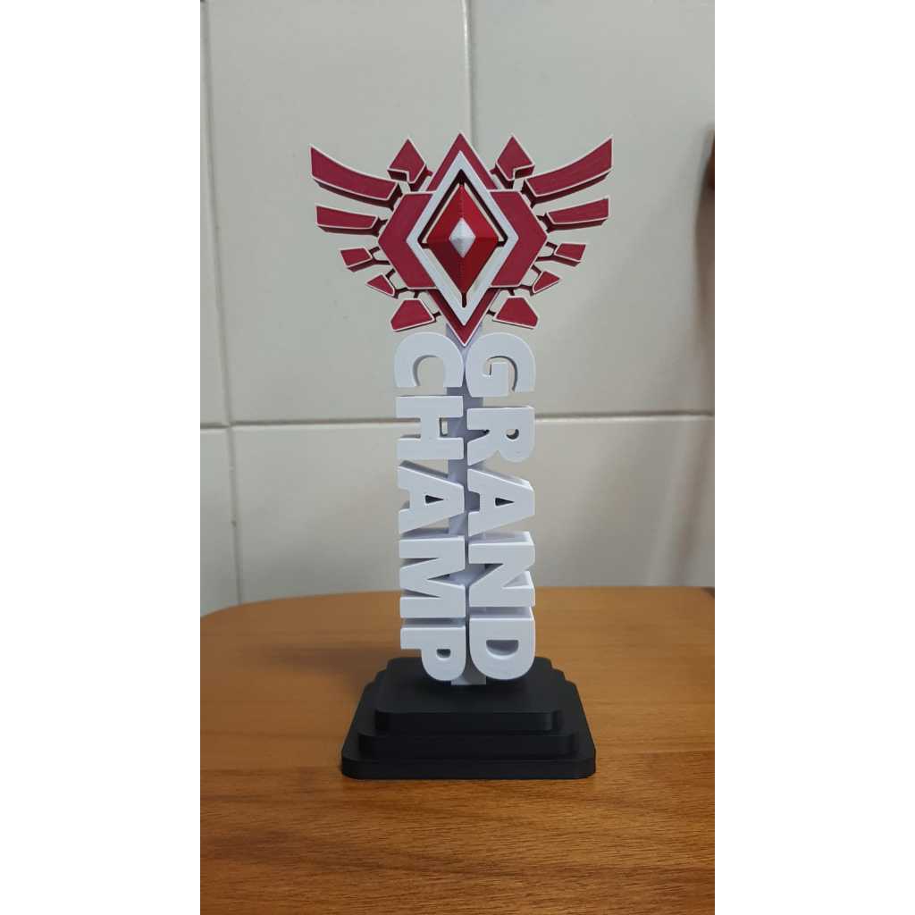 Troféu do rank Grand Champion - Rocket League - Impressão 3D