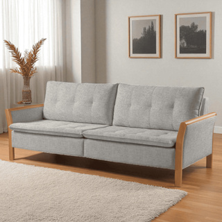 Sofá Matteo 2,00m Luxo 2/3 Lugares Madeira Maciça Castellar Móbile em Oferta na Shopee
