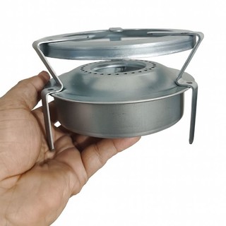 Fogareiro espiriteira a álcool fogão portátil sem pintura para camping, caminhoneiro, pesca sobrevivência