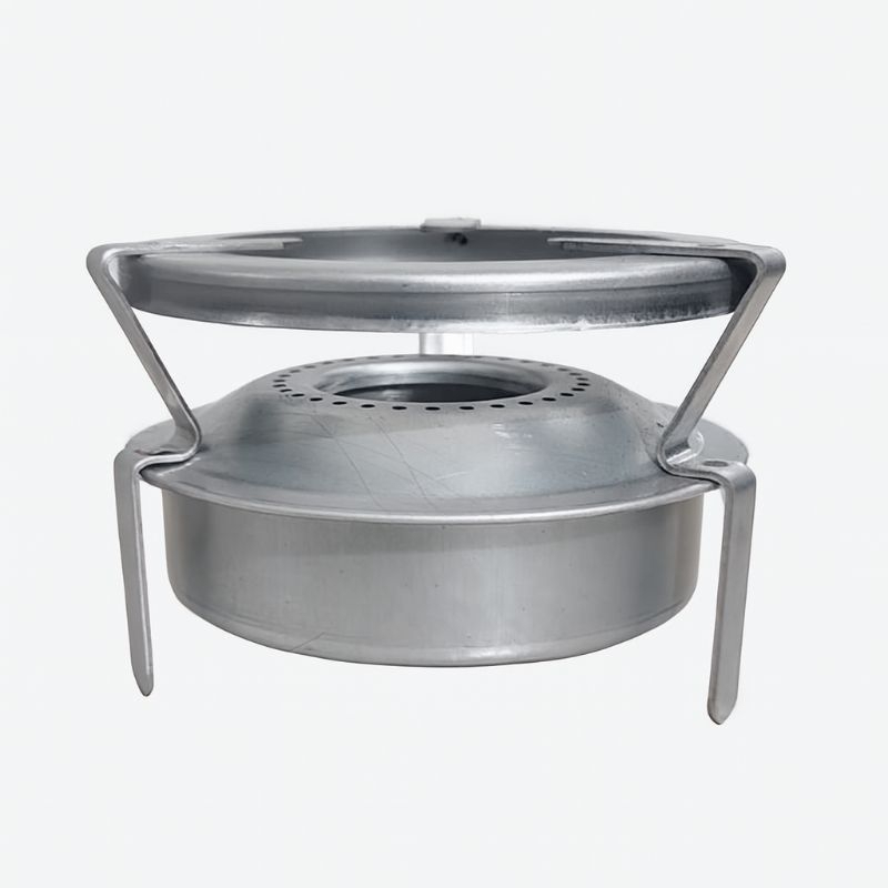 Fogareiro espiriteira fogão portátil a álcool sem pintura para camping, caminhoneiro, pesca sobrevivência