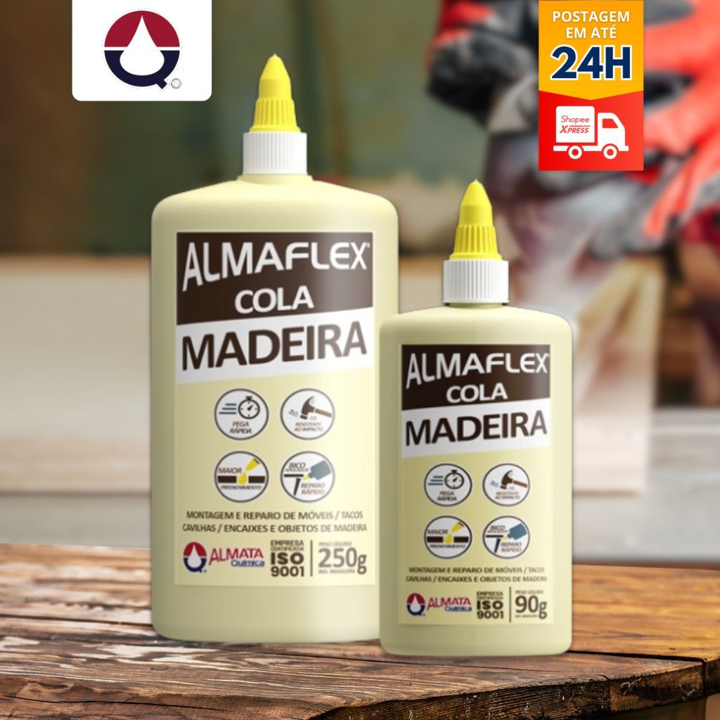 Cola para Madeira Extra Forte – Secagem Rápida, Alta Fixação, Ideal para Reparos e Montagens