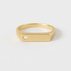 Anel De Ouro 18k Chapinha Retangular Liso reforçado luxo, amor, feminino 3 meses Delicado Exclusivo