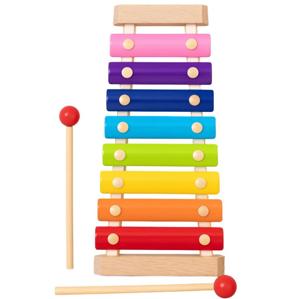 Xilofone Infantil Pedagógico Colorido 8 Notas C/2 Baquetas em Oferta na Shopee