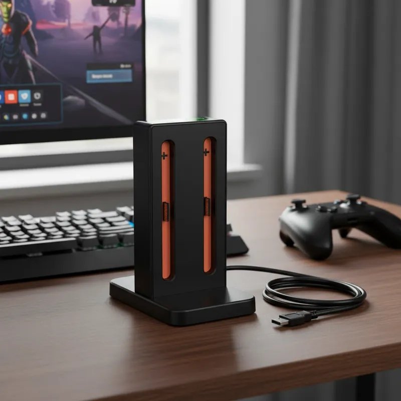 Dock Encaixe Magnético Led de Carga Carregador para até 4 Joy-Con Nintendo Switch 2