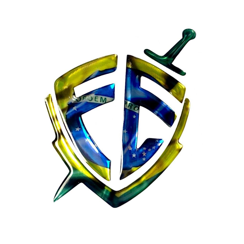 Adesivo Resinads 3D - Escudo Fé - Carro Moto e varias superfícies - BRASIL - 3000 em Oferta na Shopee
