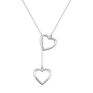 Colar de prata 925 gravatinha coração colar feminino