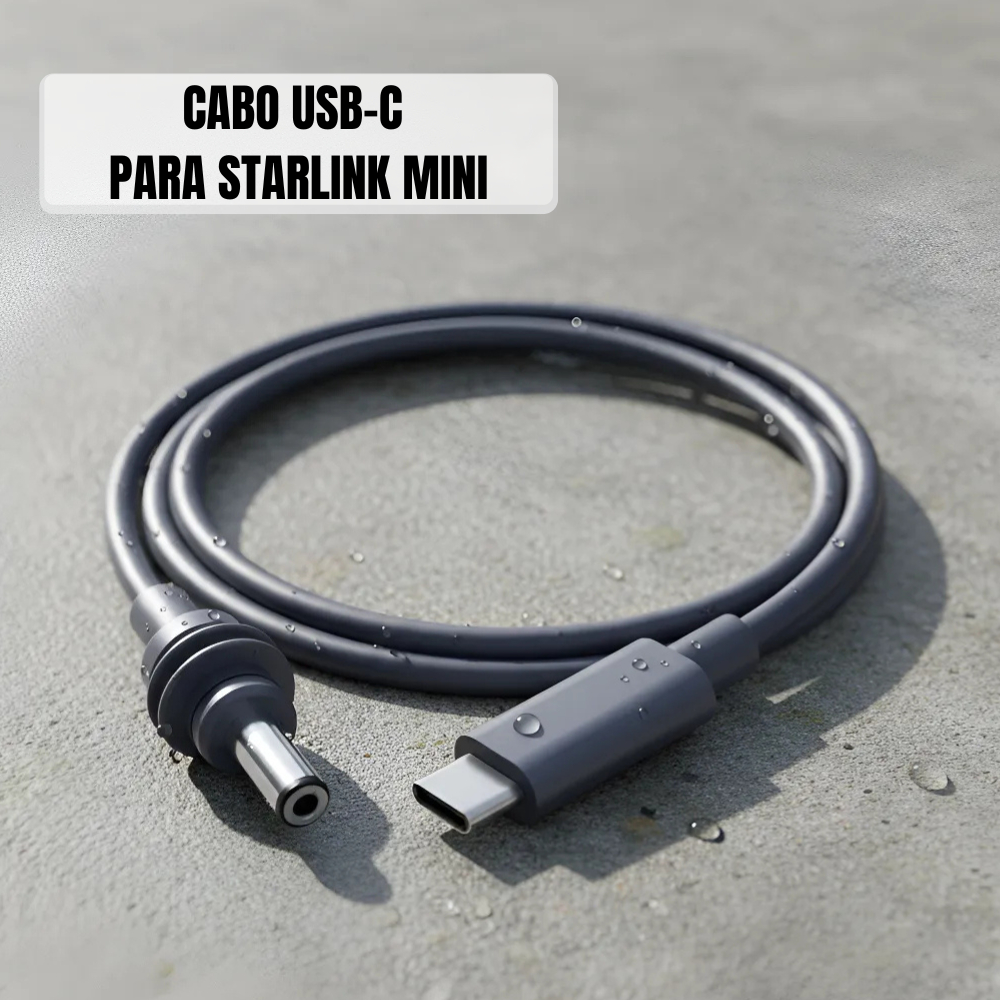 Cabo USB C Para Starlink Mini Antena Gen4 Gen5 Geração Rápida Usb Tipo C Magnético Conector Veicular
