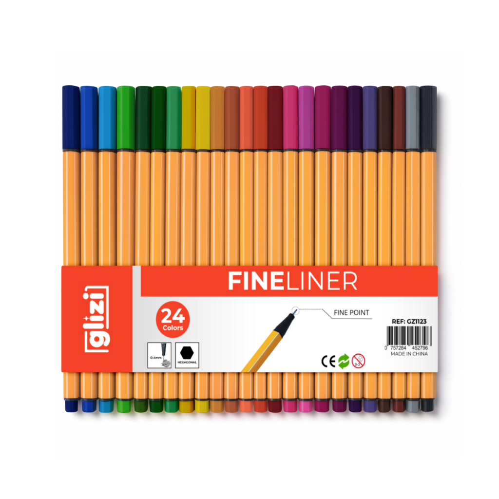 Kit 10/12/24 Canetas Coloridas Fine Line Ponta Fina 0.4 mm Fineliner 1ª linha em Oferta na Shopee
