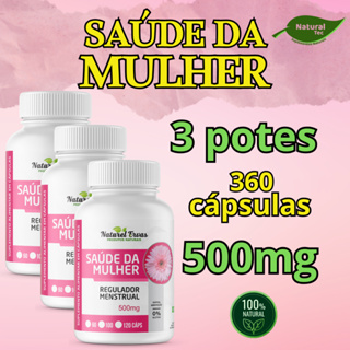 Saúde da Mulher _ Regulador Menstrual - Suplemento Natural 120 Cápsulas 500Mg em Oferta na Shopee