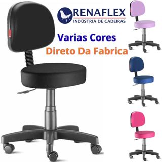 Cadeira Mocho Nice Odontologico Tatuador Maca Estetica Com Encosto varias cores em Oferta na Shopee