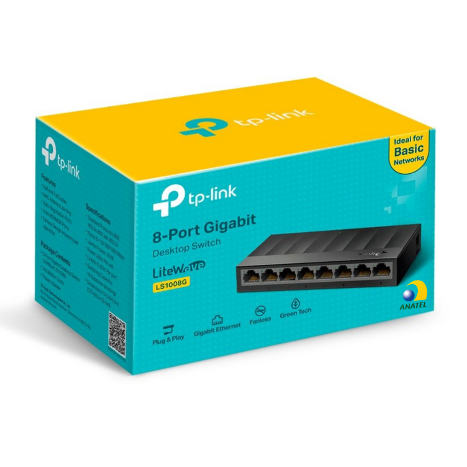 Switch Gigabit de Mesa Tp-link 8 Portas LS1008G