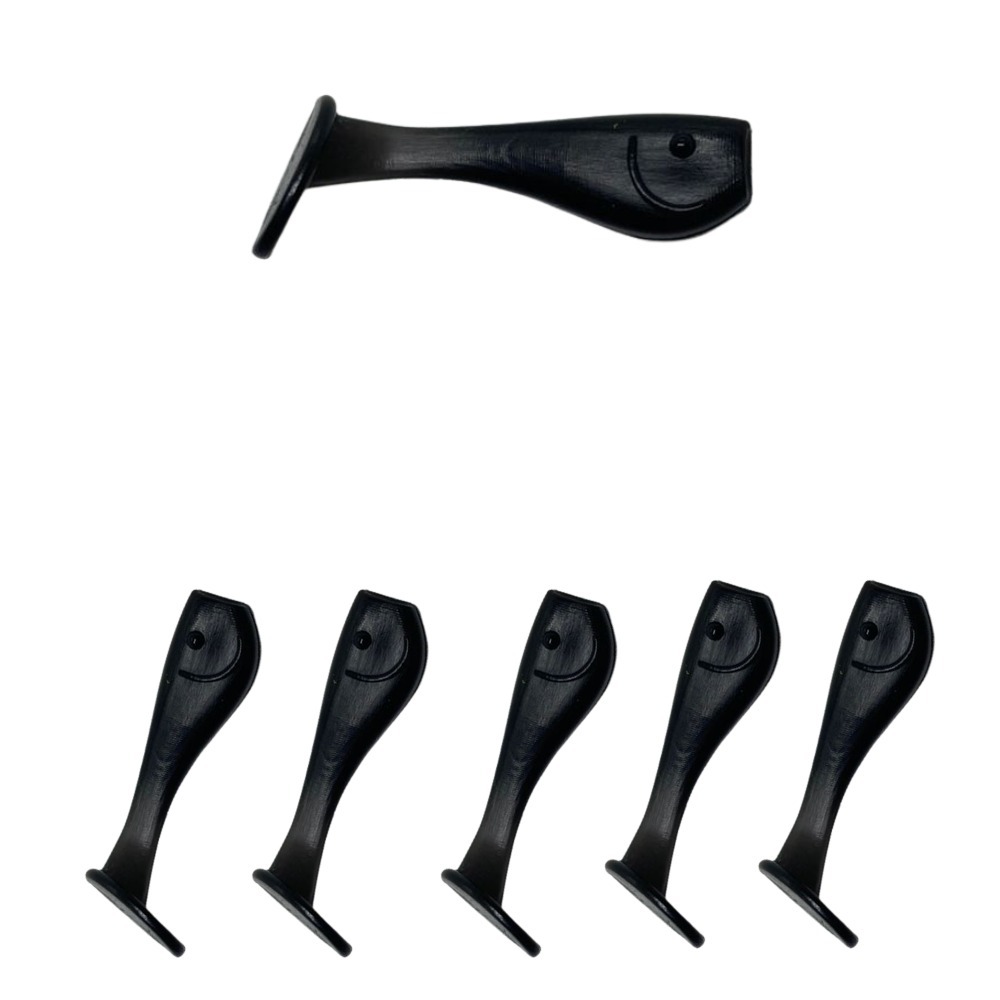 10 Iscas Micro Shad Girino 3cm Heckmann Ul - Cor Preto