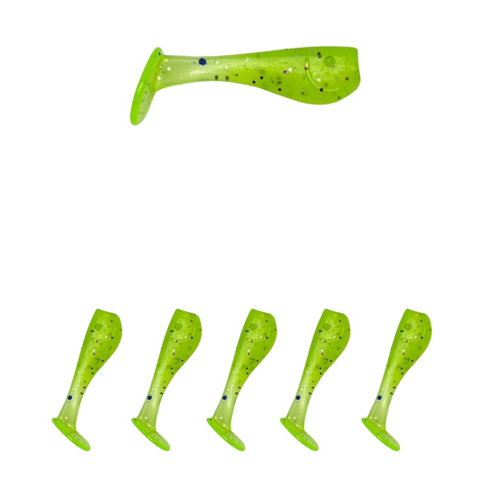 10 Iscas Micro Shad Girino 3cm Heckmann Ul - Cor Quase Maduro