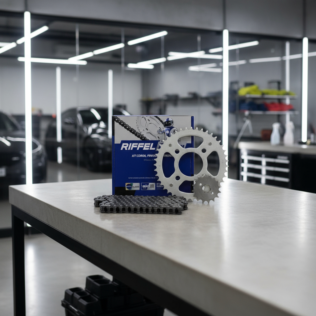 KIT TRANSMISSAO RELAÇÃO YAMAHA YBR FACTOR 125 - AÇO 1045