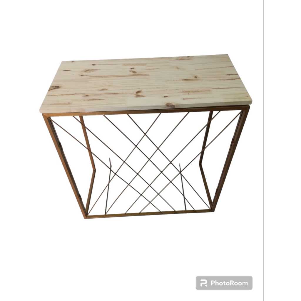 Mesa Janela Louise  Decorativa Cruzada X Dourada em Oferta na Shopee