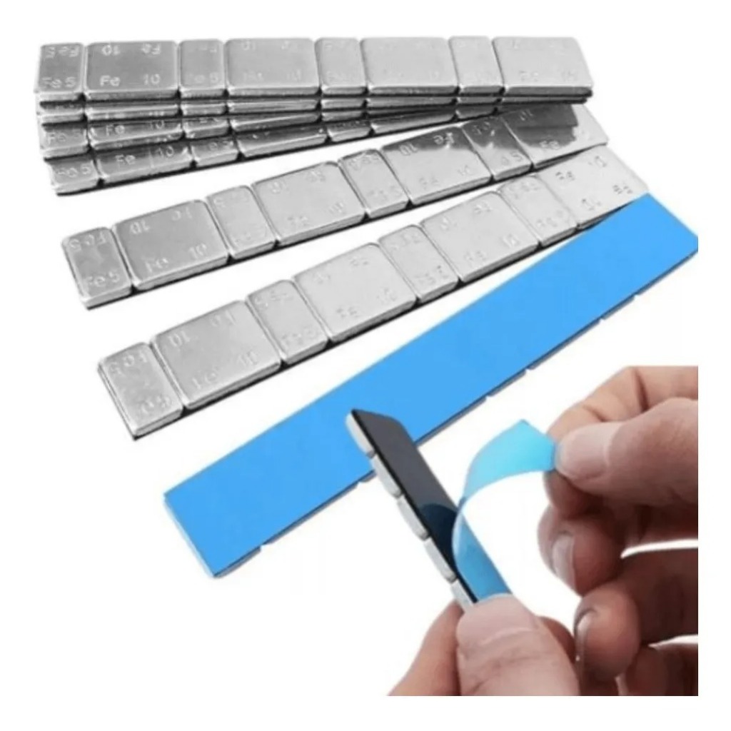 Chumbo Adesivo Contra Peso Para Balanceamento Roda de Liga Leve Resistente Profissional C/ 100 pçs em Oferta na Shopee