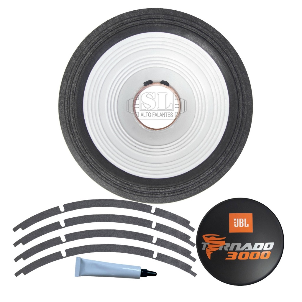 8 Kits Reparo Sl Compatível Com Tornado 3000 Racha 15 Pol 4 ohms