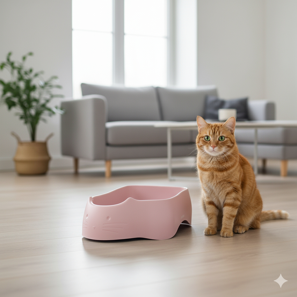 Detalhes do Kit Bandeja e Pá Higiênica para Gato Rosa Pet Sanremo