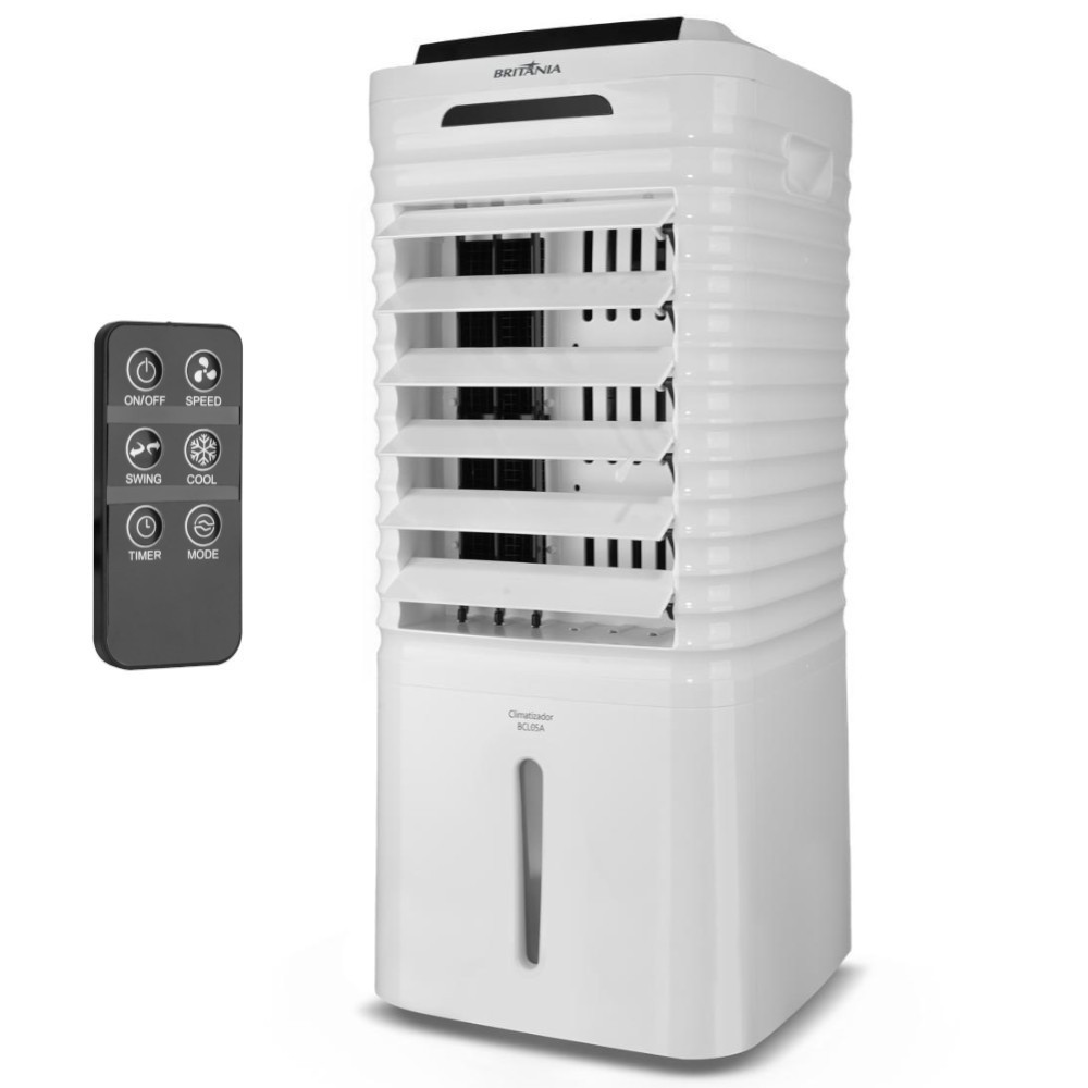 Climatizador Britânia 5L 4 em 1 Autonomia de 26h BCL05A Refrigera Filtra Ventila Completo + Controle em Oferta na Shopee
