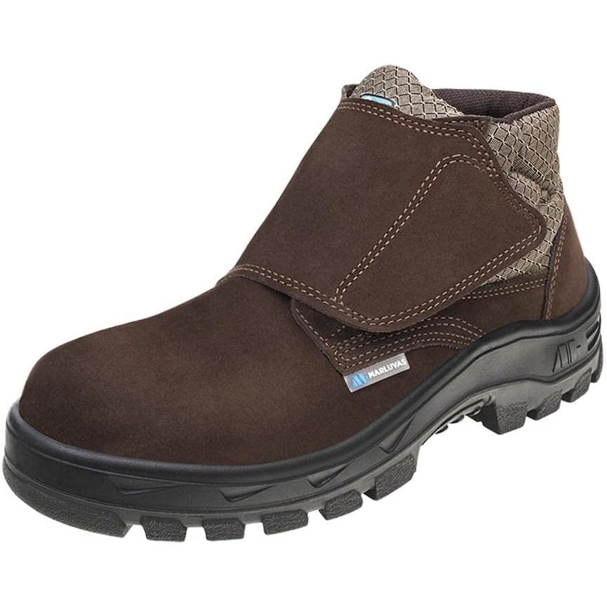 Botina Velcro Bico Plastico Nubuck Marrom Solado Pu Palmilha Eva Marluvas 50b26cb ( N: 41)