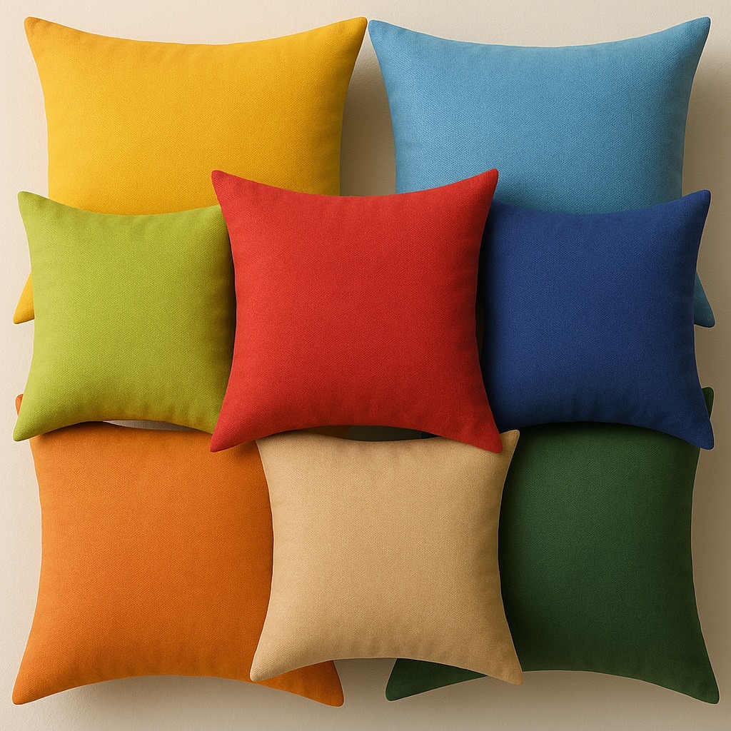 Kit Capas Almofadas Decorativas Oxford 45x45 – Cores Sortidas Enviadas Aleatoriamente Conforme o Estoque