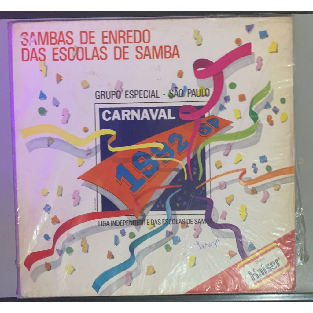 Lp Disco Vinil Samba Enredo 1992 Das Escolas De Samba Da1675