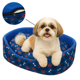 Cama para Cachorro Casinha Caminha Pet Modelo Europa Pequena Lavavel com Ziper em Oferta na Shopee