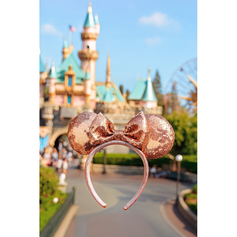 Tiara Rosê Laço Orelhas Minnie - Disney em Oferta na Shopee