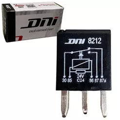 Mini Relé Auxiliar Reversor com Terminais Agulha 30A/20A - Original DNI 8212