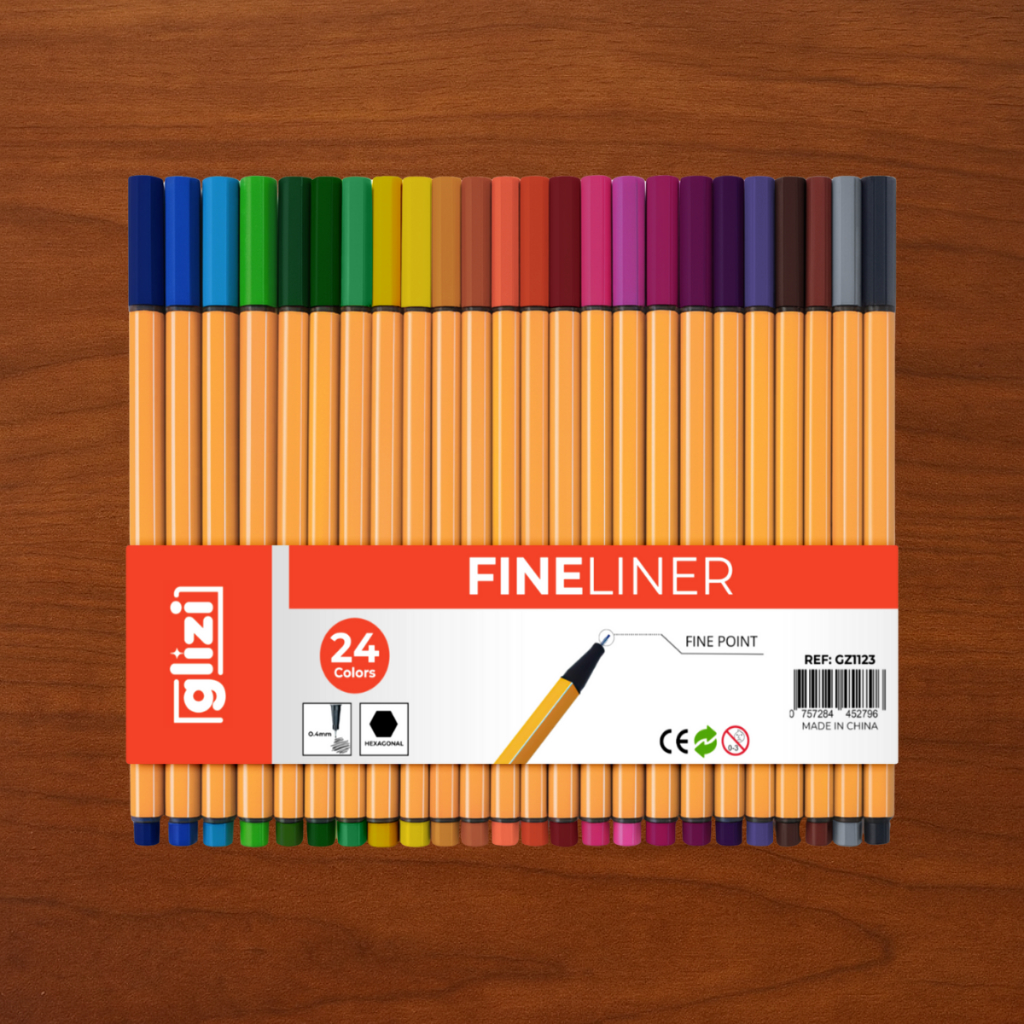 Kit 12/24 Canetas Coloridas Fine Line Ponta Fina 0.4 mm Fineliner em Oferta na Shopee
