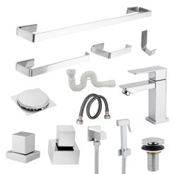 KIT BANHEIRO CROMADO ESPECÍFICO