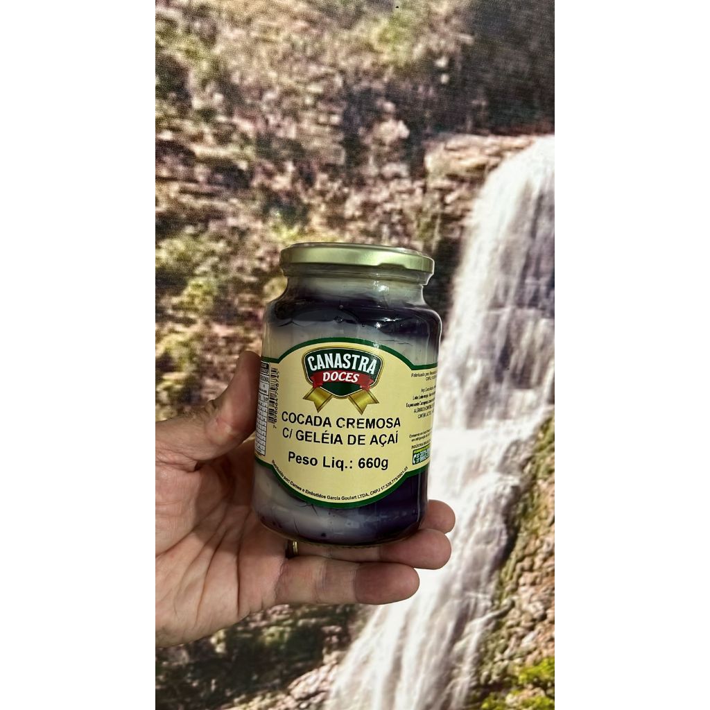 Cocada Cremosa com Geleia de Acai 660g Canastra Premium