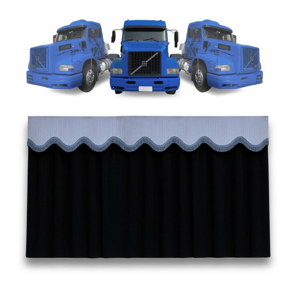 Cortina de Camurça Veludo Frente e Lateral para Caminhão Volvo EDC