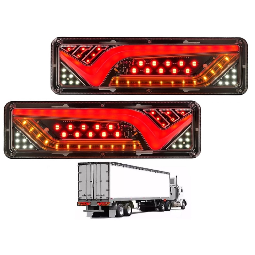 Par Lanterna Traseira Led Carretinha Reboque Carreta CAMINHÃO FORD MB F-4000 F1000 D20 C10 D10 C14 CARROCERIA MADEIRA