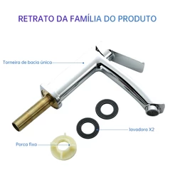 Torneira Luxo KGOLD Bica Longa Zinco Durável