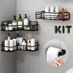 Prateleiras Suporte Com Alto Adesivos Para Parede Banheiro Cozinha lavanderia Shampoo E Sabonete