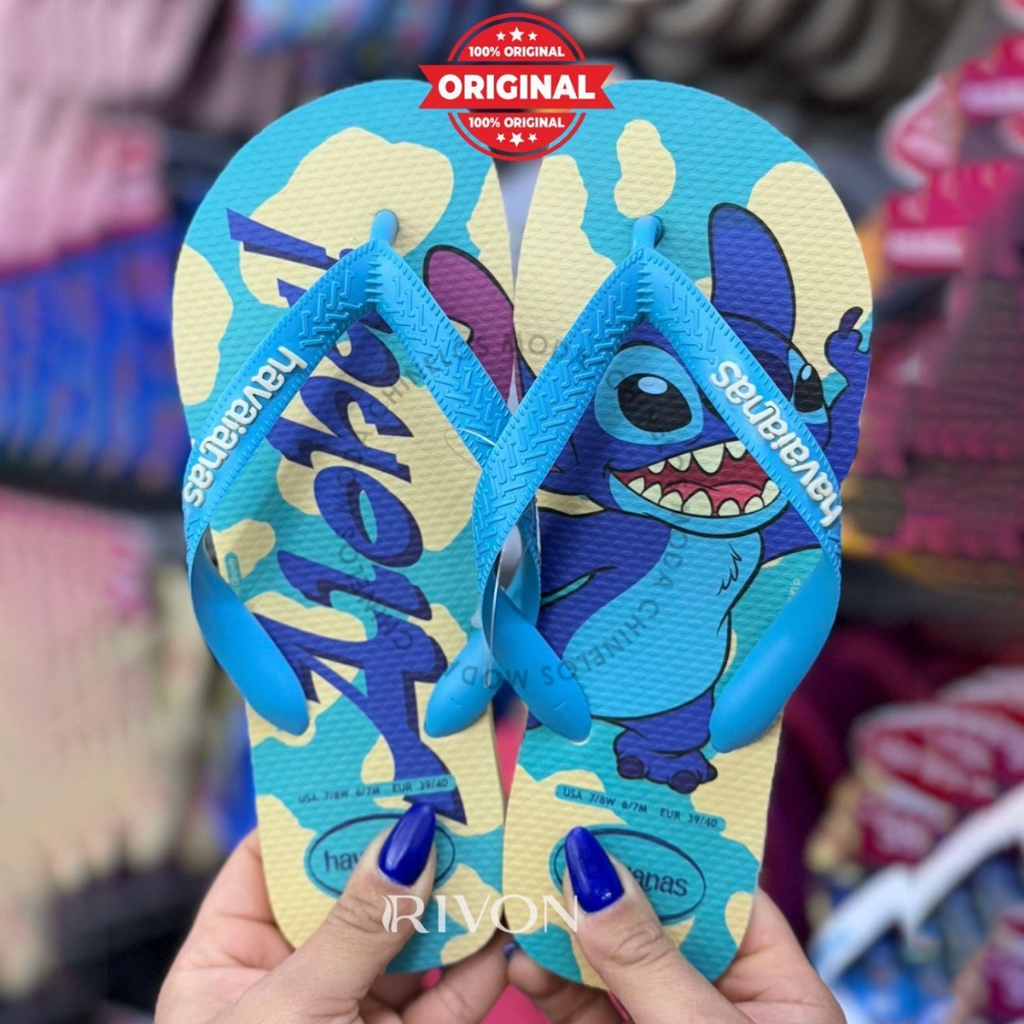 Chinelo Havaianas stitch infantil adulto kids Top Disney Classicos família toda