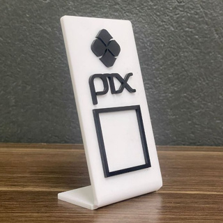 Placa Pix Display em Acrílico Mesa Balcão QR Code PIX Pagamento Para Loja em Oferta na Shopee
