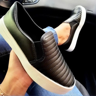 Tênis Slip On Feminino Confortável Vários Modelos Casual Sapatilha Calce Fácil Confortável Promoção em Oferta na Shopee